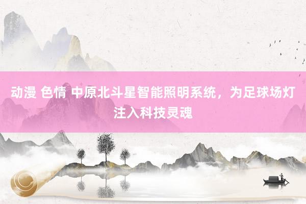动漫 色情 中原北斗星智能照明系统，为足球场灯注入科技灵魂