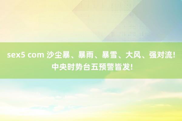 sex5 com 沙尘暴、暴雨、暴雪、大风、强对流! 中央时势台五预警皆发!