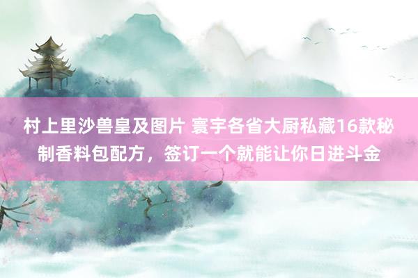 村上里沙兽皇及图片 寰宇各省大厨私藏16款秘制香料包配方，签订一个就能让你日进斗金