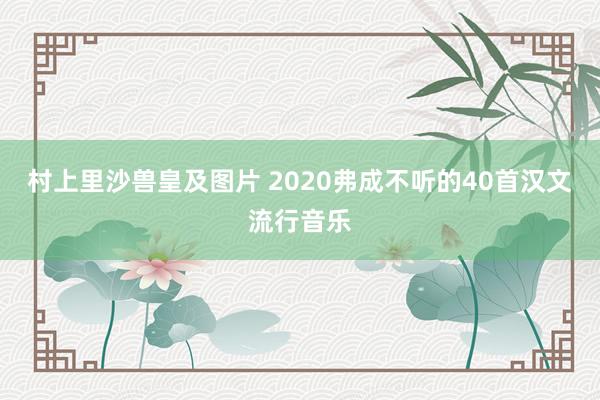 村上里沙兽皇及图片 2020弗成不听的40首汉文流行音乐